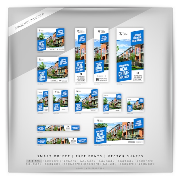 Real estate google banner set