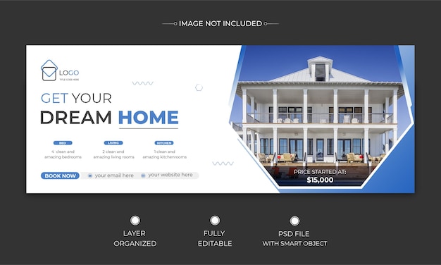 Real estate home property sale facebook timeline cover web banner