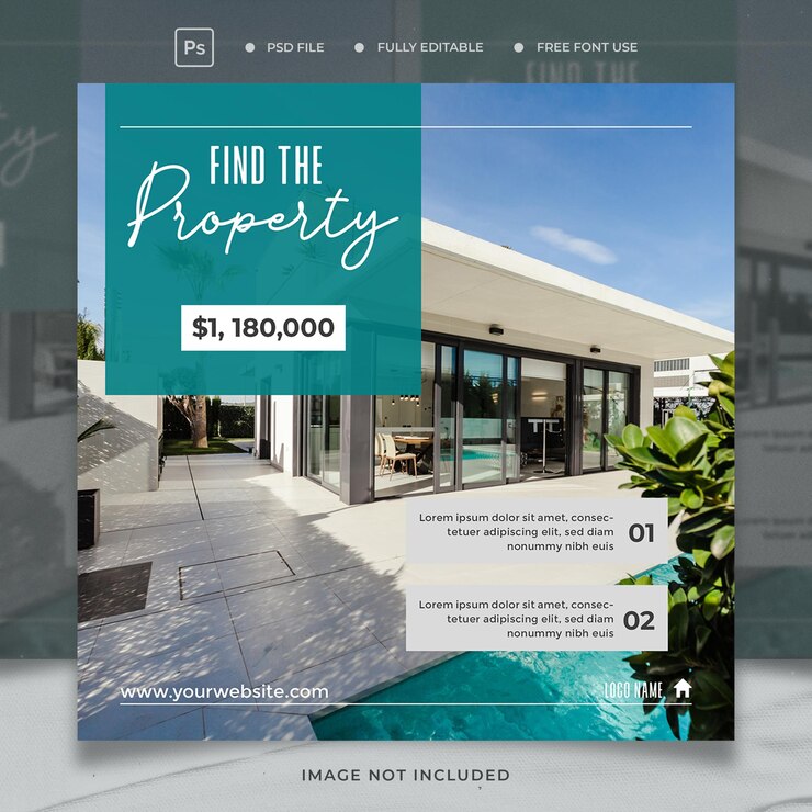 PSD real estate home sale banner or social media post