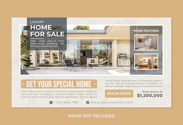 real estate or home for sale promotion web banner template