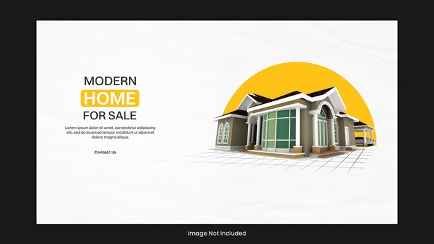 PSD real estate home sale web banner design template