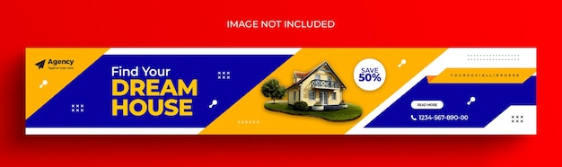 Modello di banner linkedin della casa immobiliare