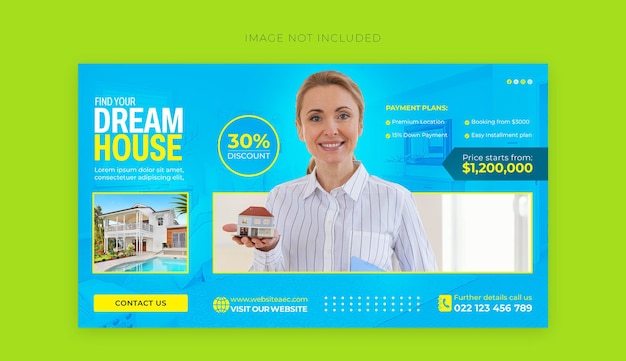 PSD real estate house and property banner template