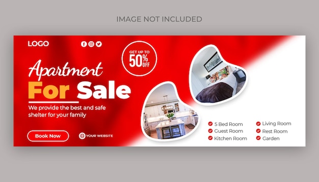 Real estate house property facebook cover banner template