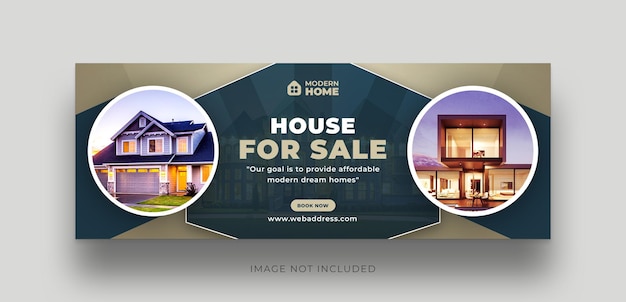 Real estate house property facebook cover web banner template