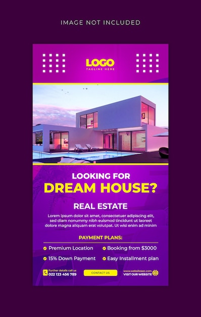 PSD real estate house property facebook and instagram story template