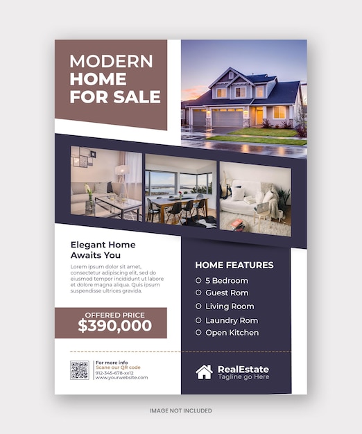 PSD real estate house property flyer template