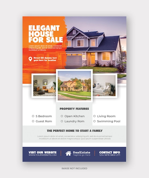 Real estate house property flyer template