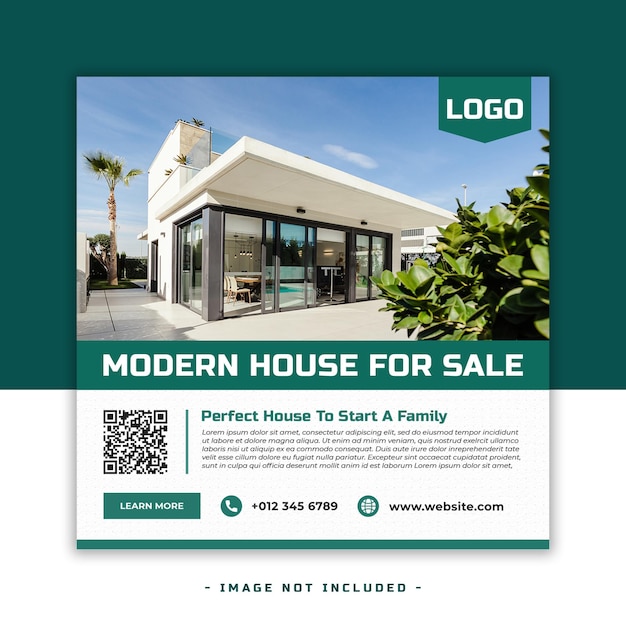 Real estate house property instagram post design psd