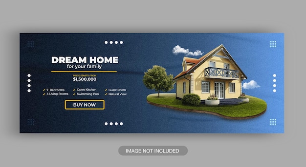 Real estate house property instagram post or square web banner template