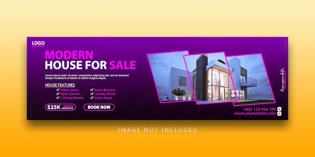 PSD real estate house property social media and instagram banner template