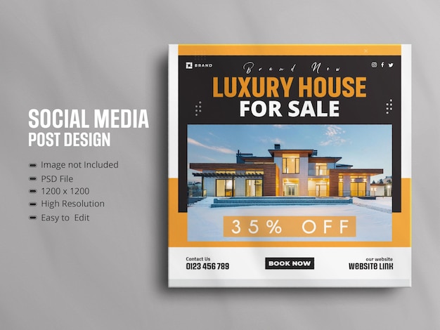 PSD Веб-баннер продажи недвижимости в социальных сетях для истории в instagram