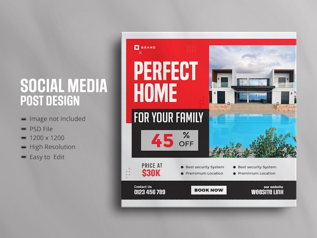 PSD real estate house property social media sale web banner for instagram story