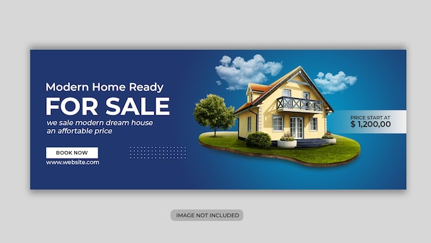 Real estate house social media facebook cover web banner template