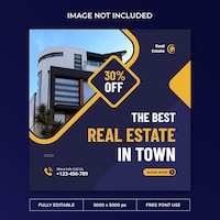 Real estate instagram post psd template