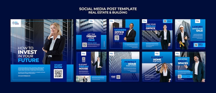 PSD real estate investment social media posts