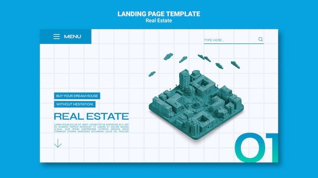 PSD real estate  landing page