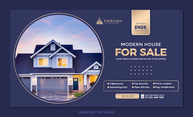 PSD real estate lanscape banner template