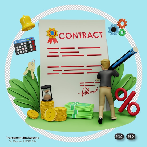 real estate loan illustration illustration, 3d render