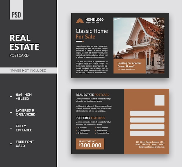 Real Estate Postcard