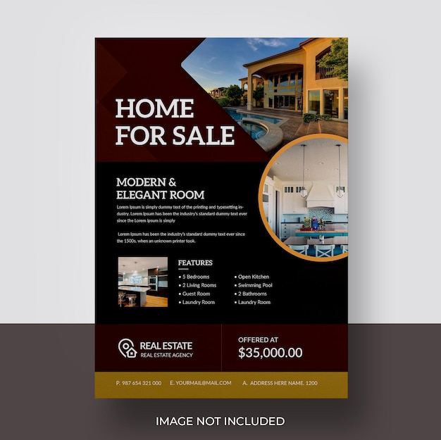 Real estate poster template