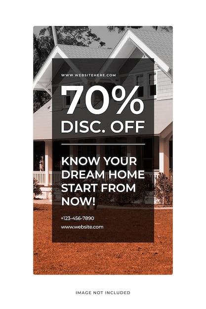 PSD real estate promotiona instagram template psd