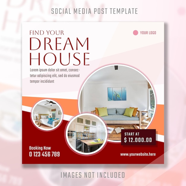 Real estate property social media post banner