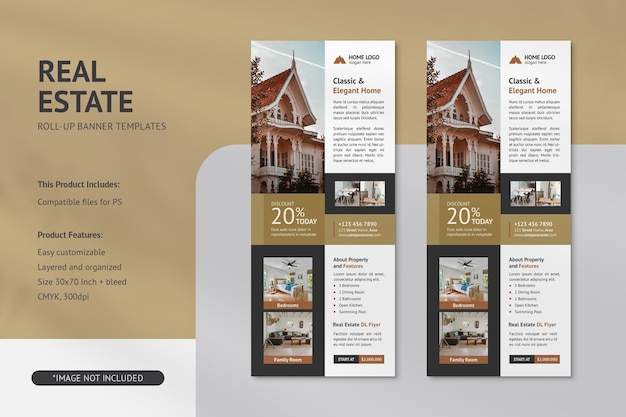 Real Estate Roll up Banner PSD Templates