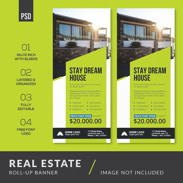 Real estate roll up banner templates