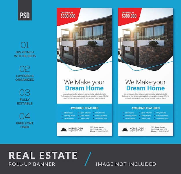 Real estate roll up banner