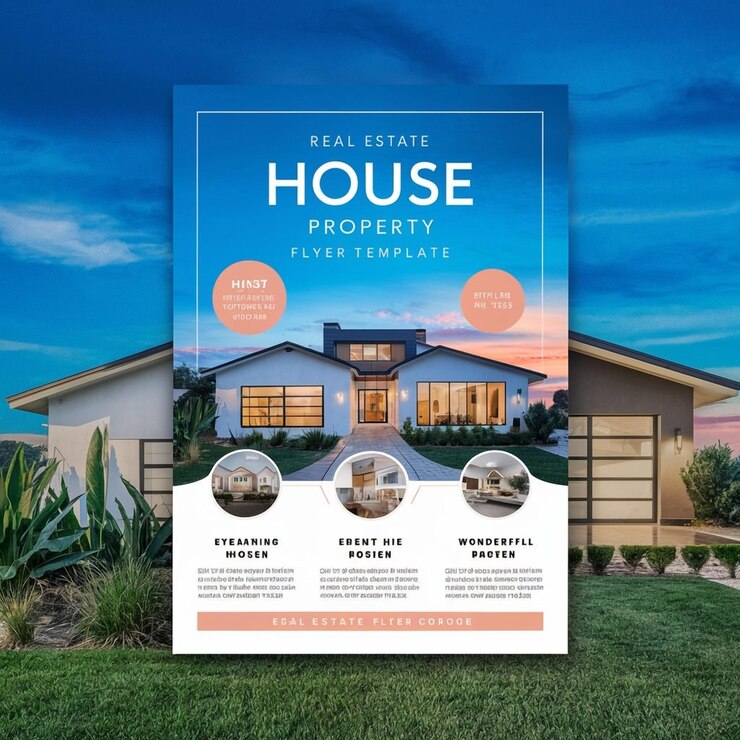 PSD a real estate sign for real estate houses