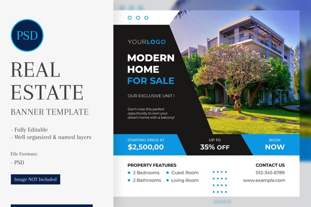PSD real estate social media banners elevate your online presence and property marketing