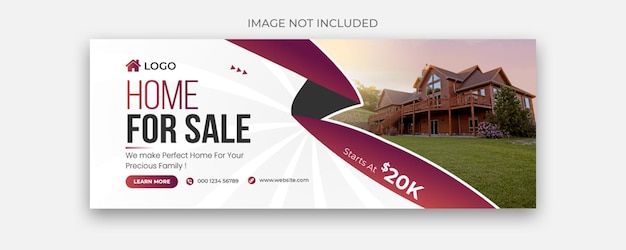 Real estate social media facebook cover banner template