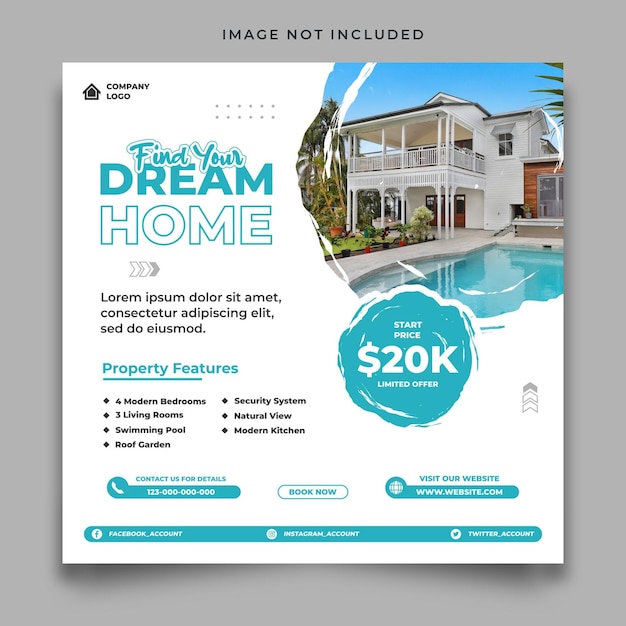 Real Estate Social Media Poster Design