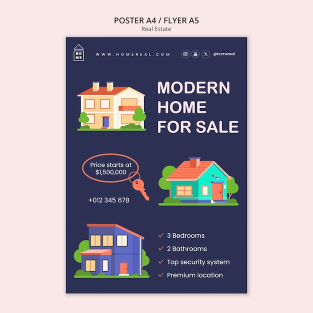 PSD real estate template design