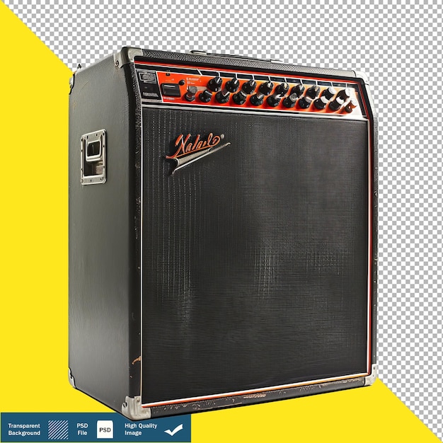 A Real Photo of a Bass Amplifier White Background transparent background PNG PSD