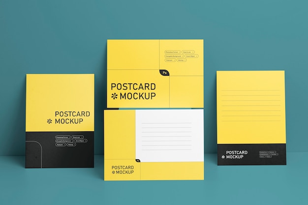 Design mockup di vera cartolina