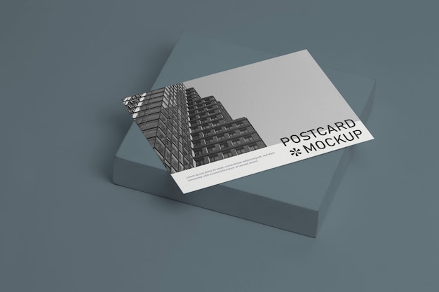 PSD real postcard mockup design