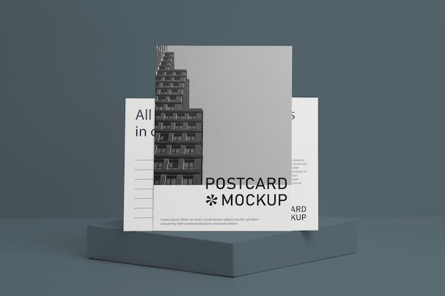 PSD real postcard mockup design