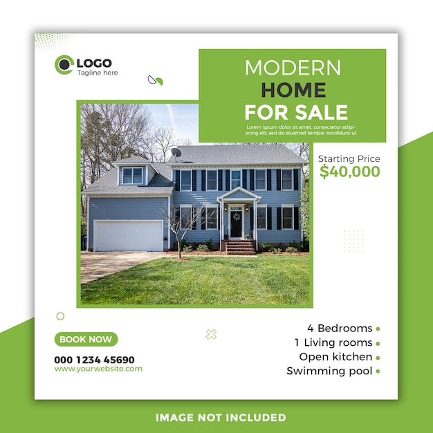 PSD real state house property post or social media template