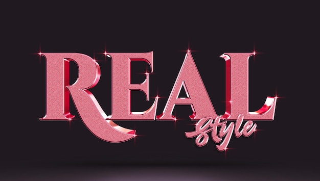 Real Style 3D Text Effect Template