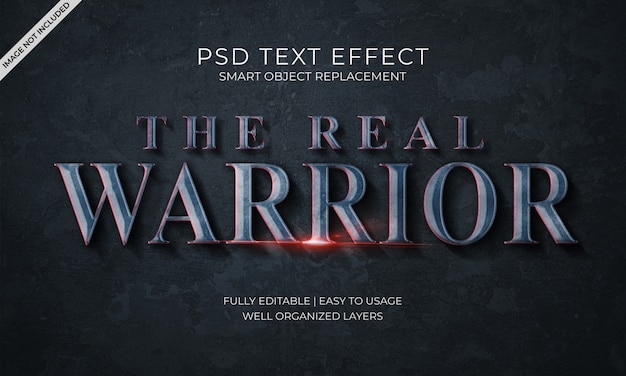 The real warrior text effect