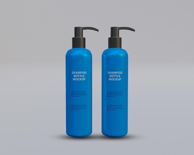 PSD realestics shampoo pompfles mockup