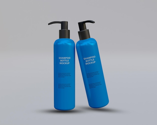 Mockup di bottiglia con pompa per shampoo realistics