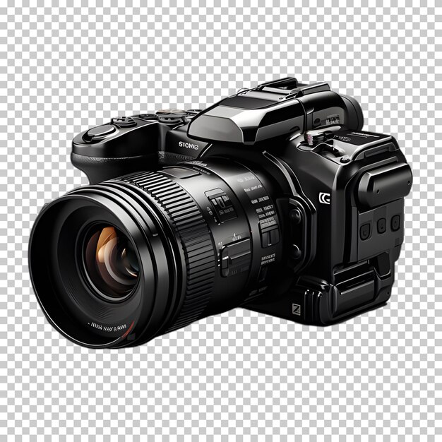 PSD fotocamera realista con sfondo trasparente