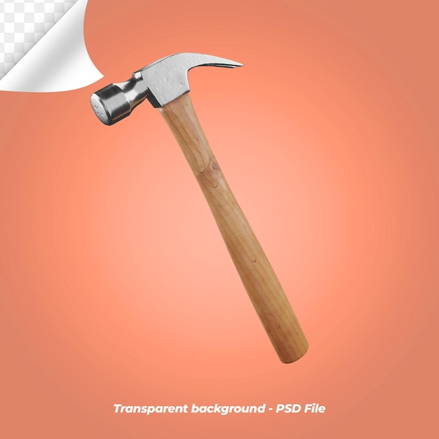 PSD realistc hammer design isolated