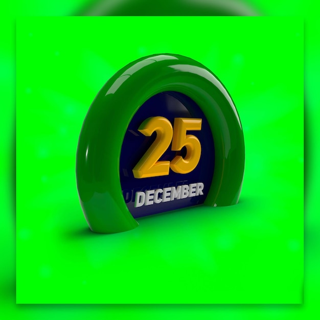 Realistic 3d 25 december alpha render