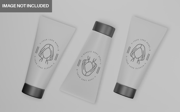 Set di mockup cosmetici di design 3d realistico