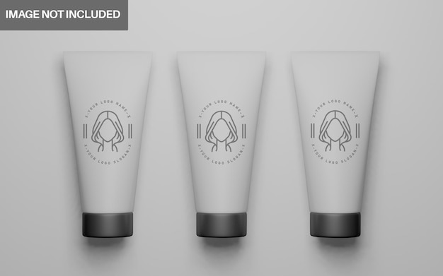 PSD realistic 3d design cosmetic mockup set