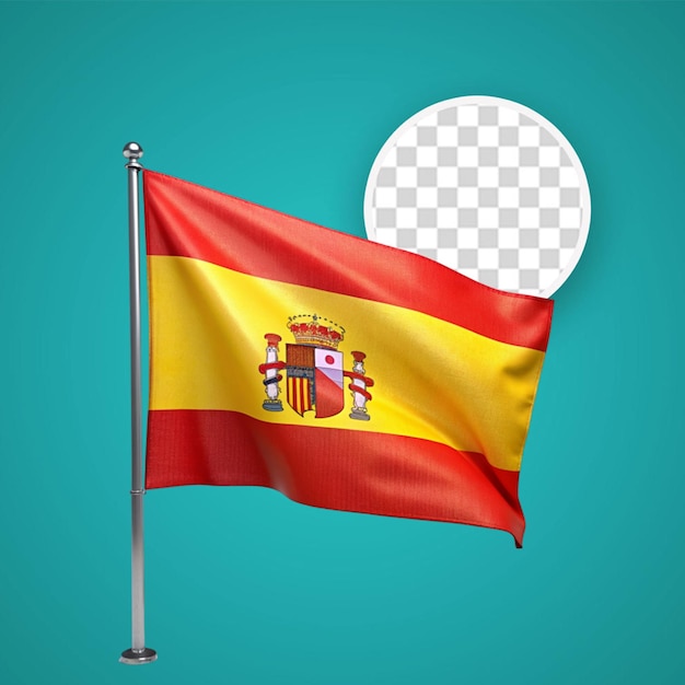 PSD realistic 3d flag aragon